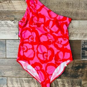Summersalt One-Shoulder Swimsuit in Red and Pink